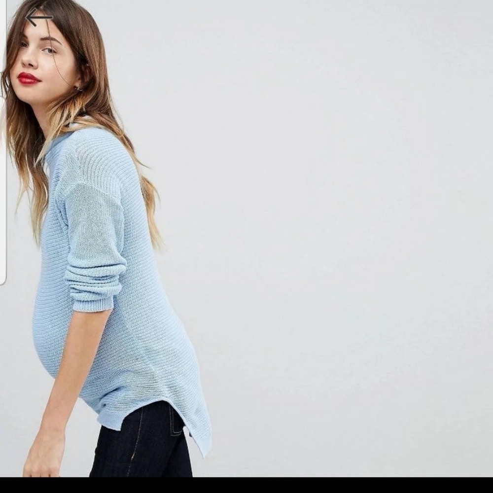 Mamalicious Baby Blue Sweater, S